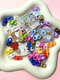Acrylic Embossed Pendant Beads