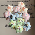 Double-sided embossed painted acrylic beads