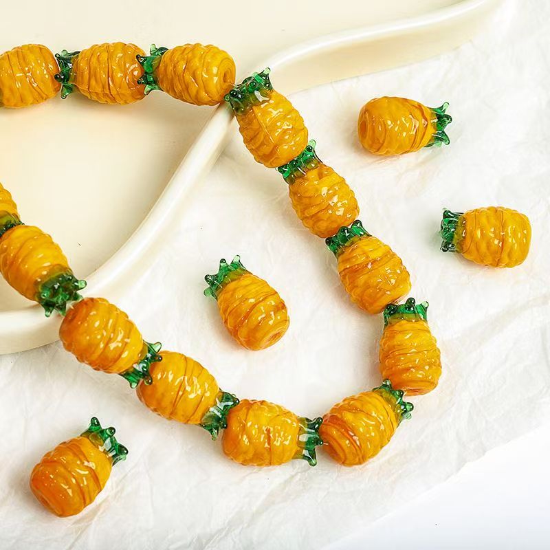 Painted glazed spacer beads
